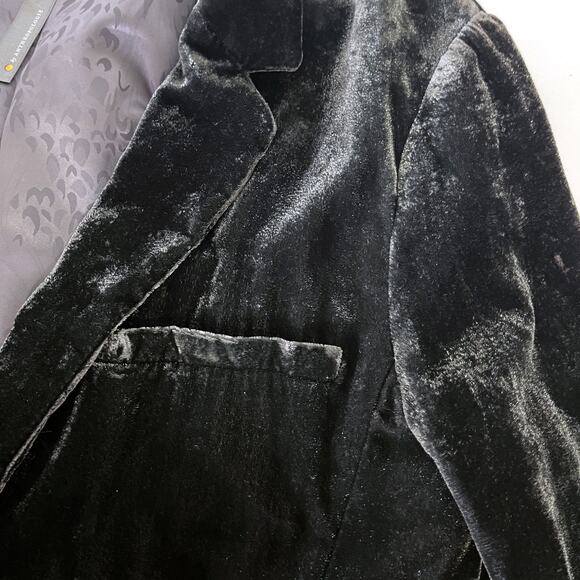 ANTHROPOLOGIE Alessia Velvet Blazer in Gray Green Size XL - Picture 11 of 16